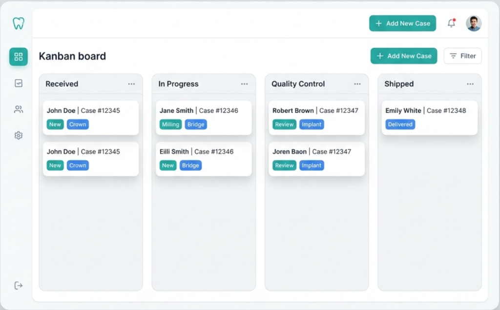 Visual Kanban Board Interface